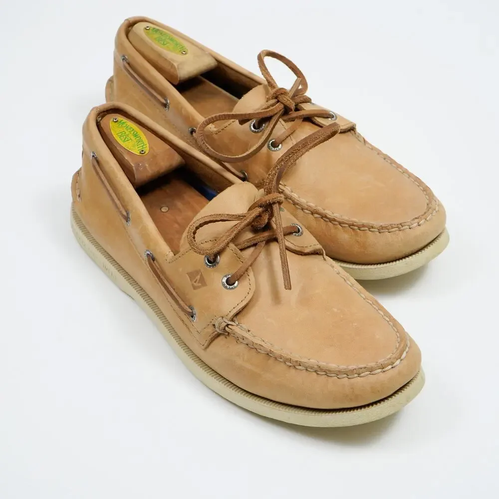 Sperry Authentic Original 2-Eye Boat Shoes Men's 10.5 Leather Tan Deck Shoes